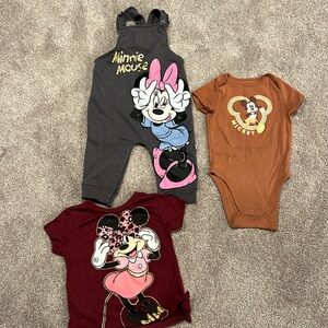 Three Disney kids apparel. Size 18 mths